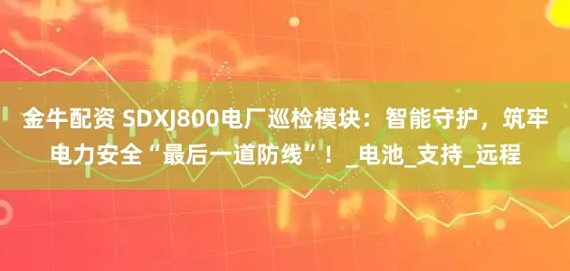 金牛配资 SDXJ800电厂巡检模块：智能守护，筑牢电力安全“最后一道防线”！_电池_支持_远程